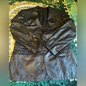 Men’s Calvin  Klein Faux Leather Blazer